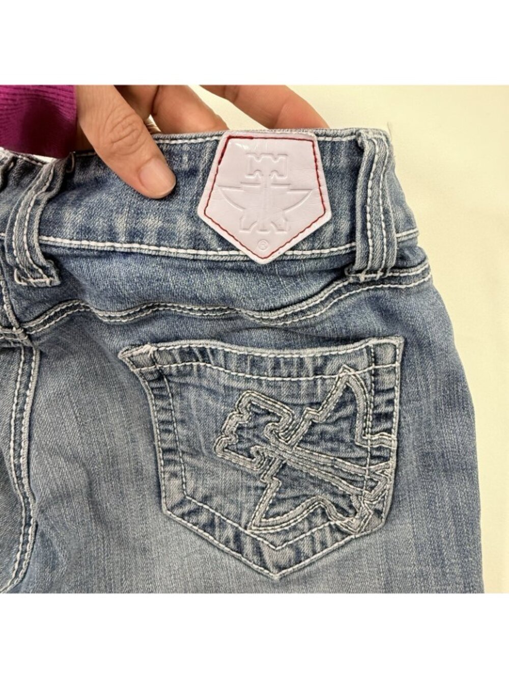 Tin Haul Jeans Bootcut Straight Women Size 29L Cowboy Cowgirl Embroidered Logo - Picture 5 of 12